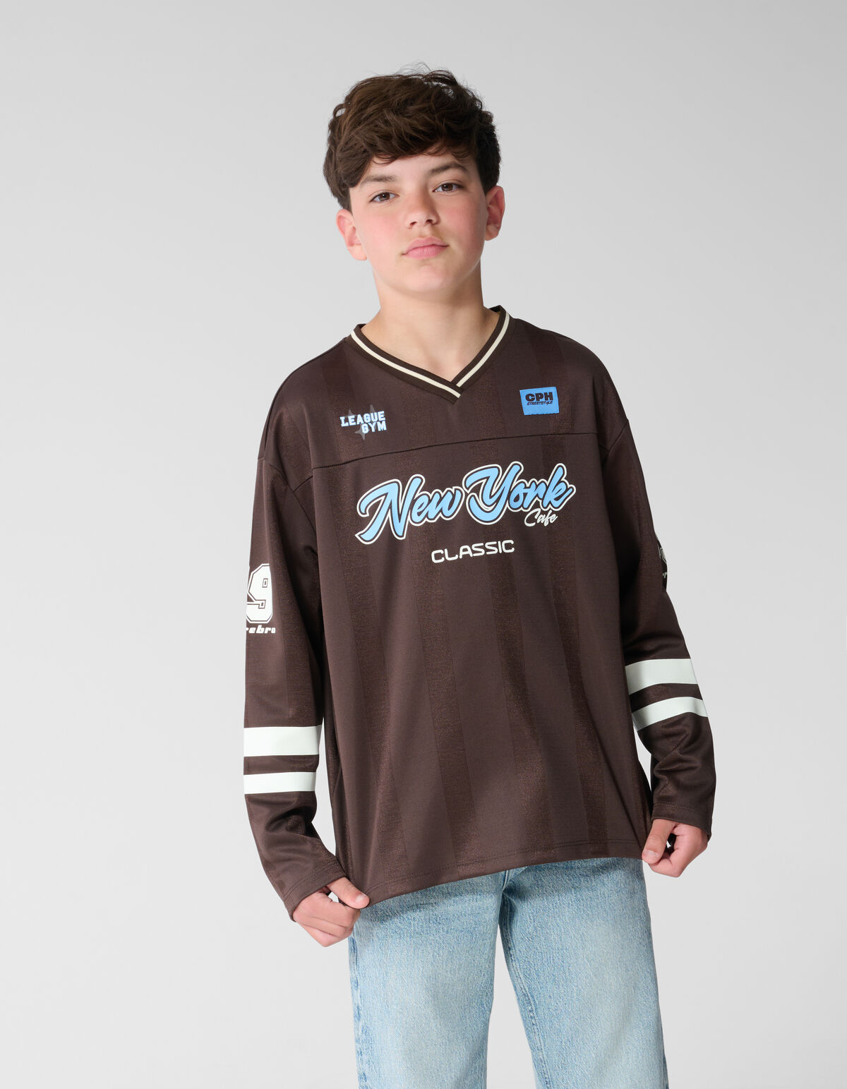 Sport Artwork Longsleeve Donkerbruin