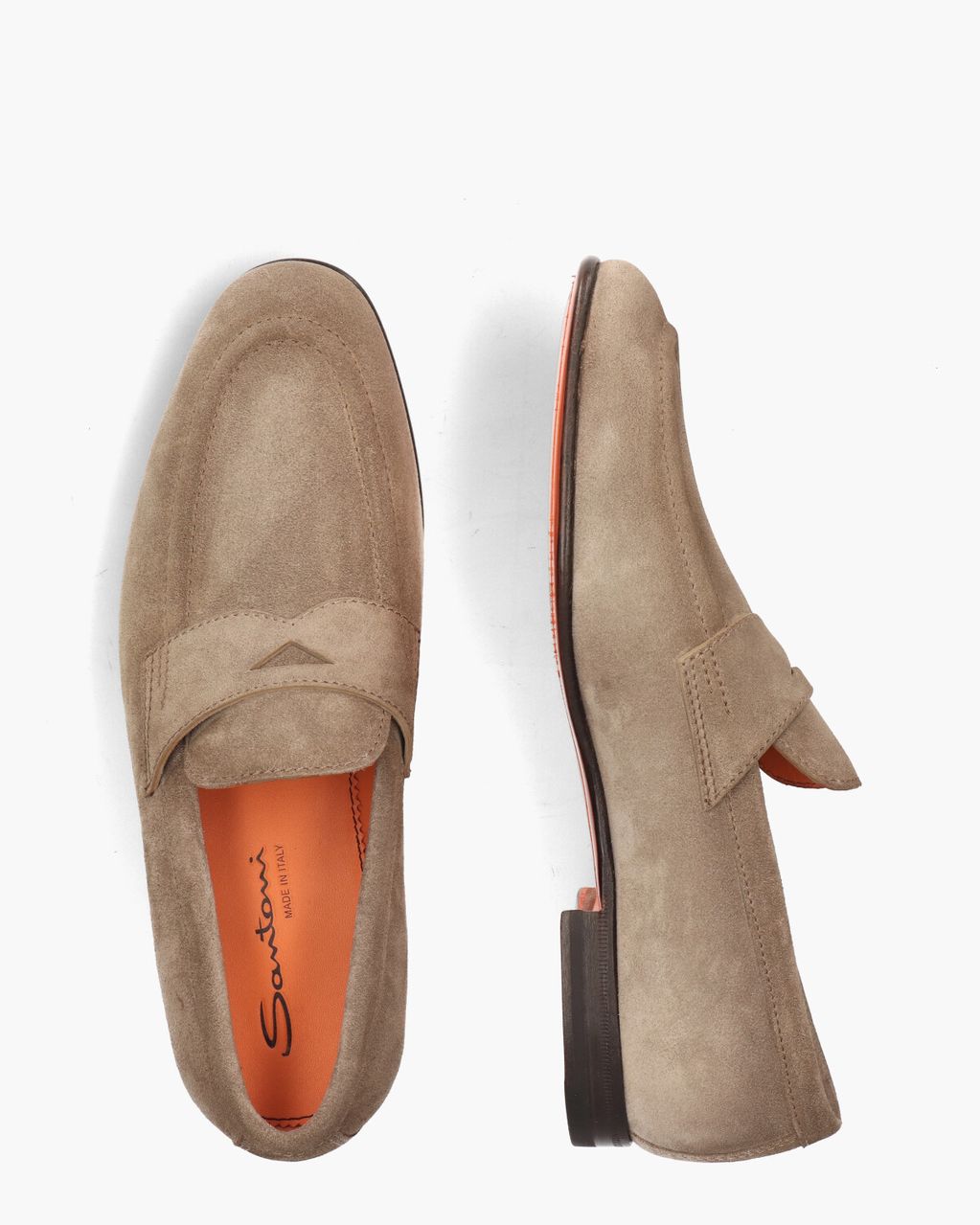 Santoni 18104 Taupe Herenloafers