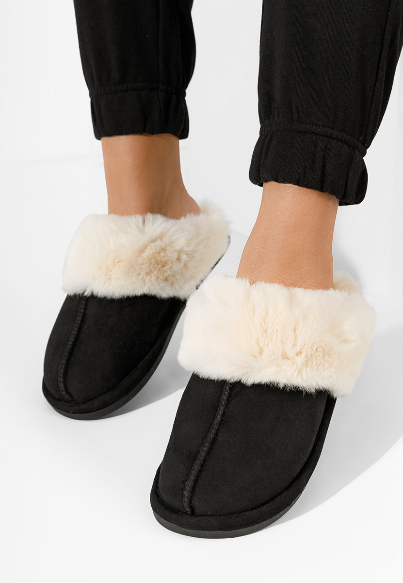 Pantoufles femme noirs Joka
