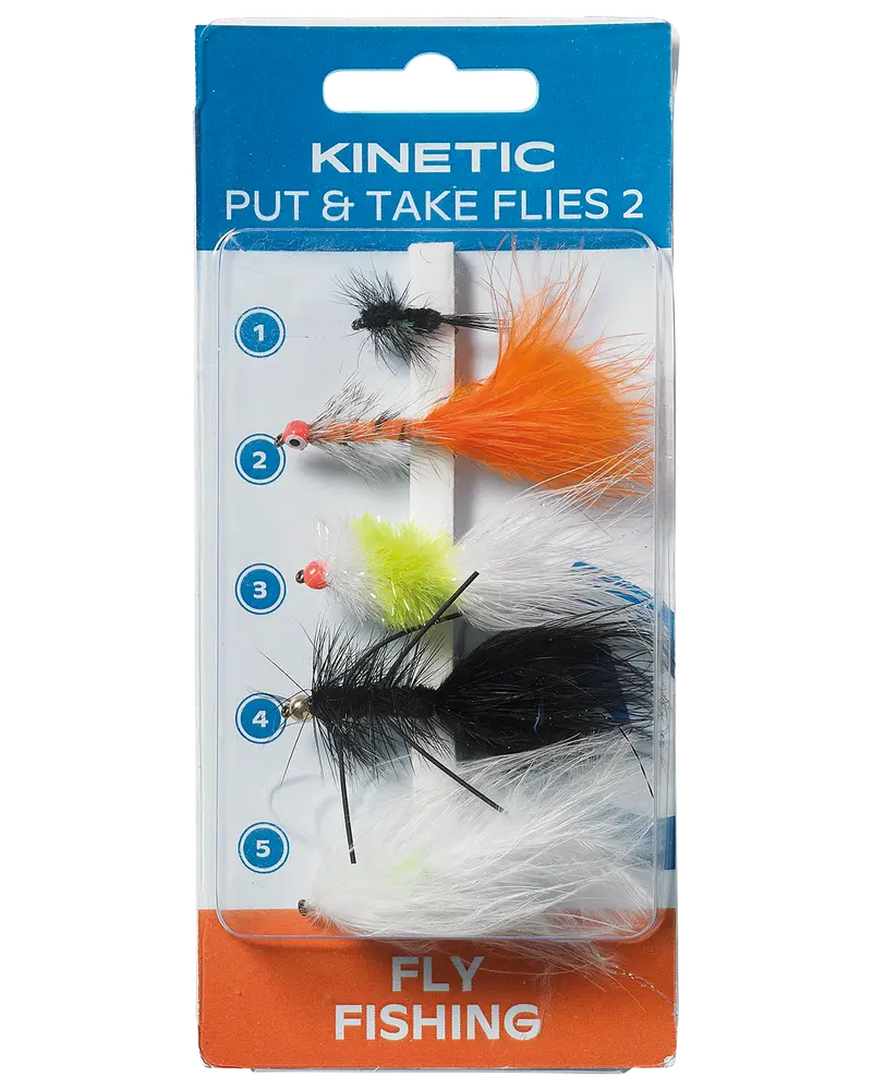 Kinetic Put & take flies 2 5-pak