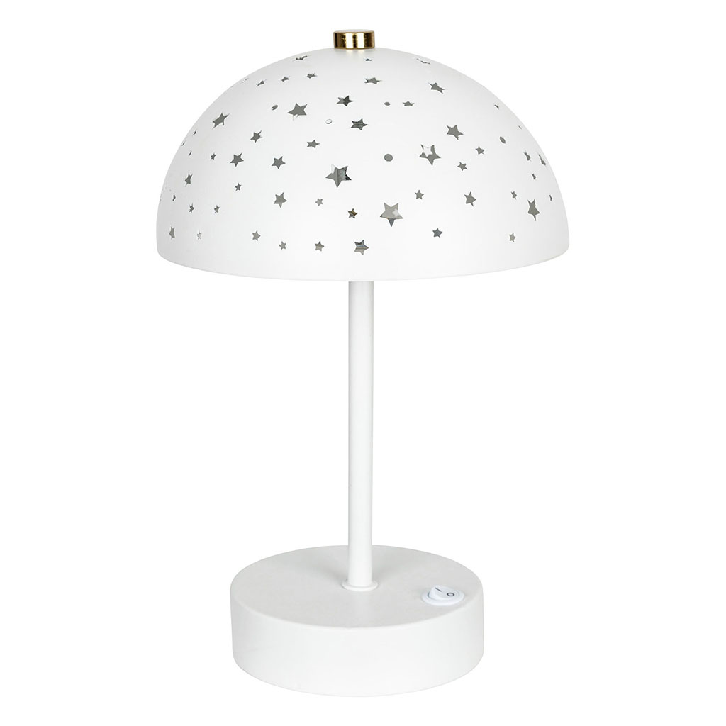 Lampe champignon étoile métal 15x15x26cm