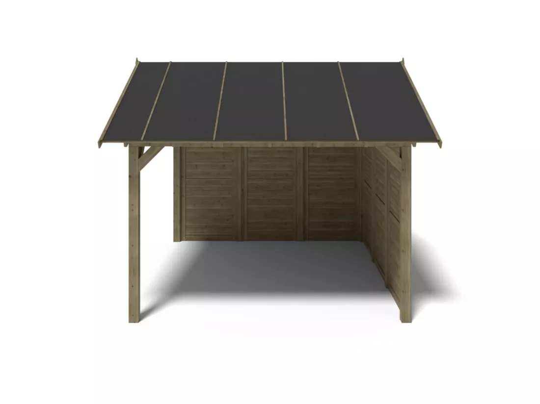 Pergola de jardin 4,04x4,04m avec panneaux - traité - ALT125 - ALTANKA