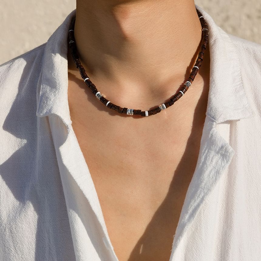 Gretlyn - Houten kralen zachte klei choker