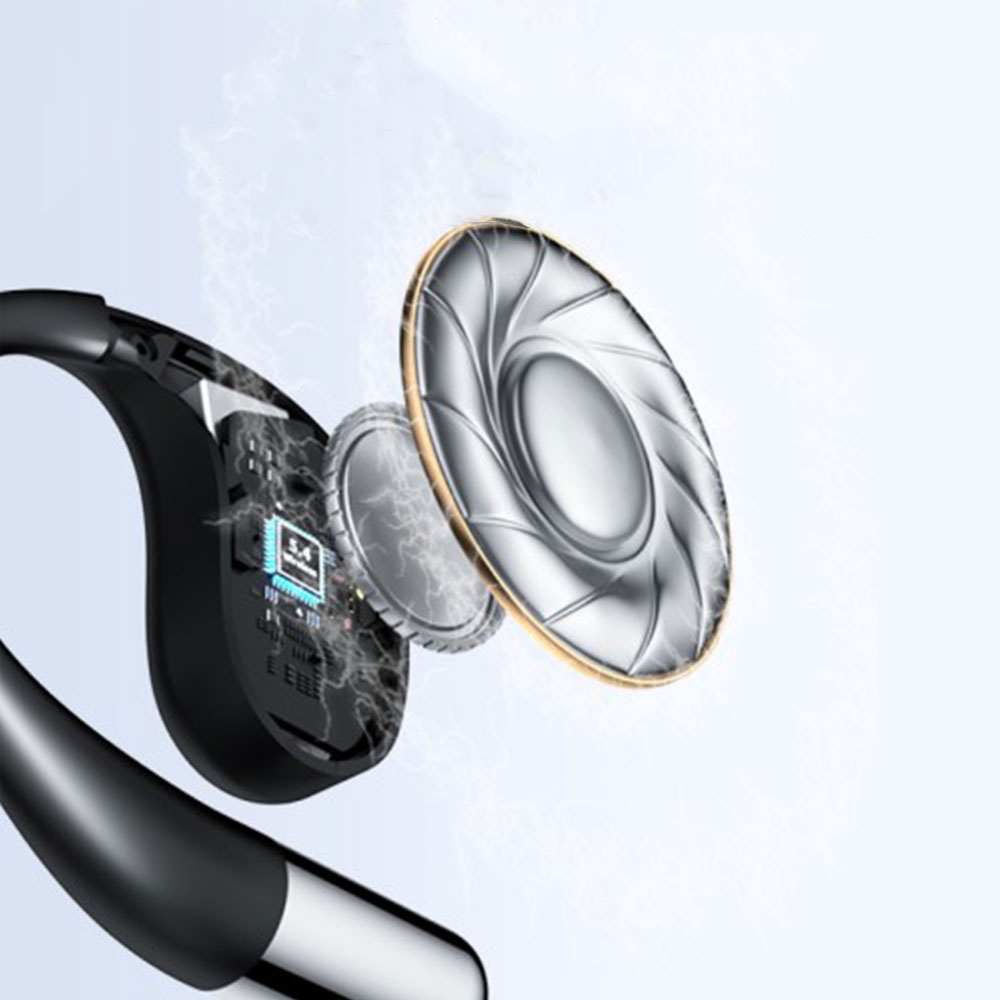 Open-Ear Bluetooth 5.4 Sport Kopfhörer mit Ladecase / KI-Adaption und Noise Reduction - Schwarz