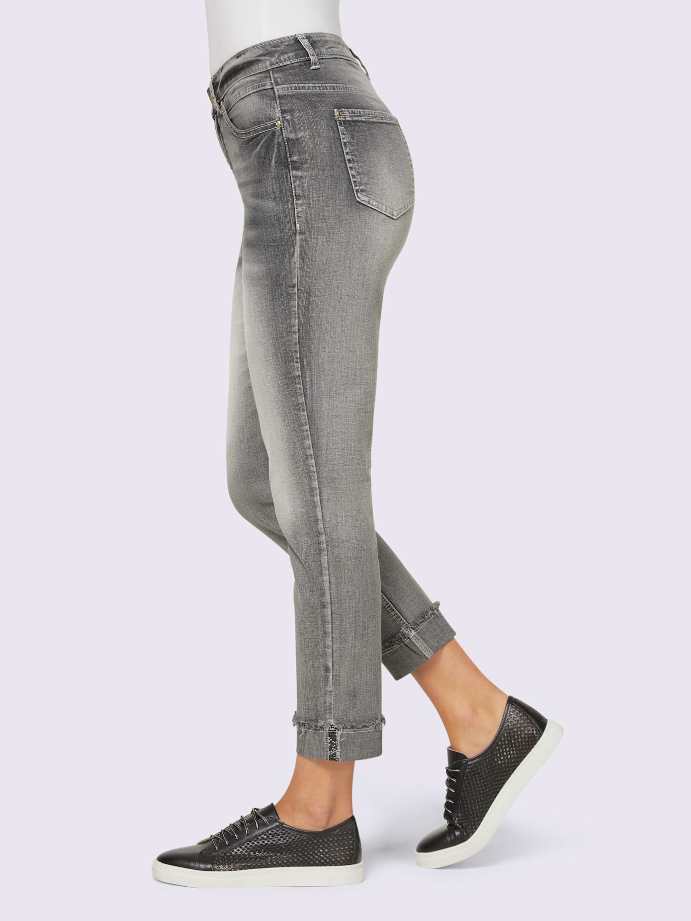 Jean revers des jambes fixe