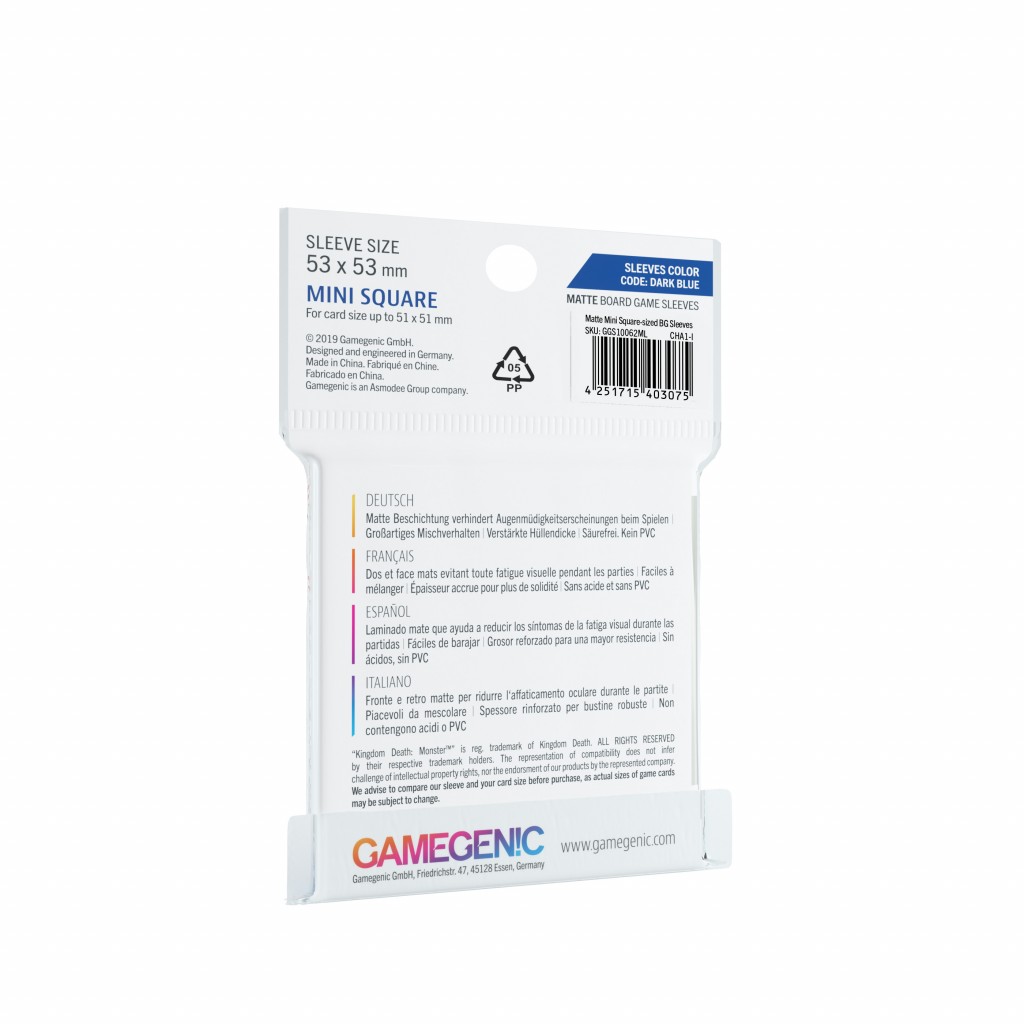 Gamegenic - 50 Matte Sleeves - 53x53