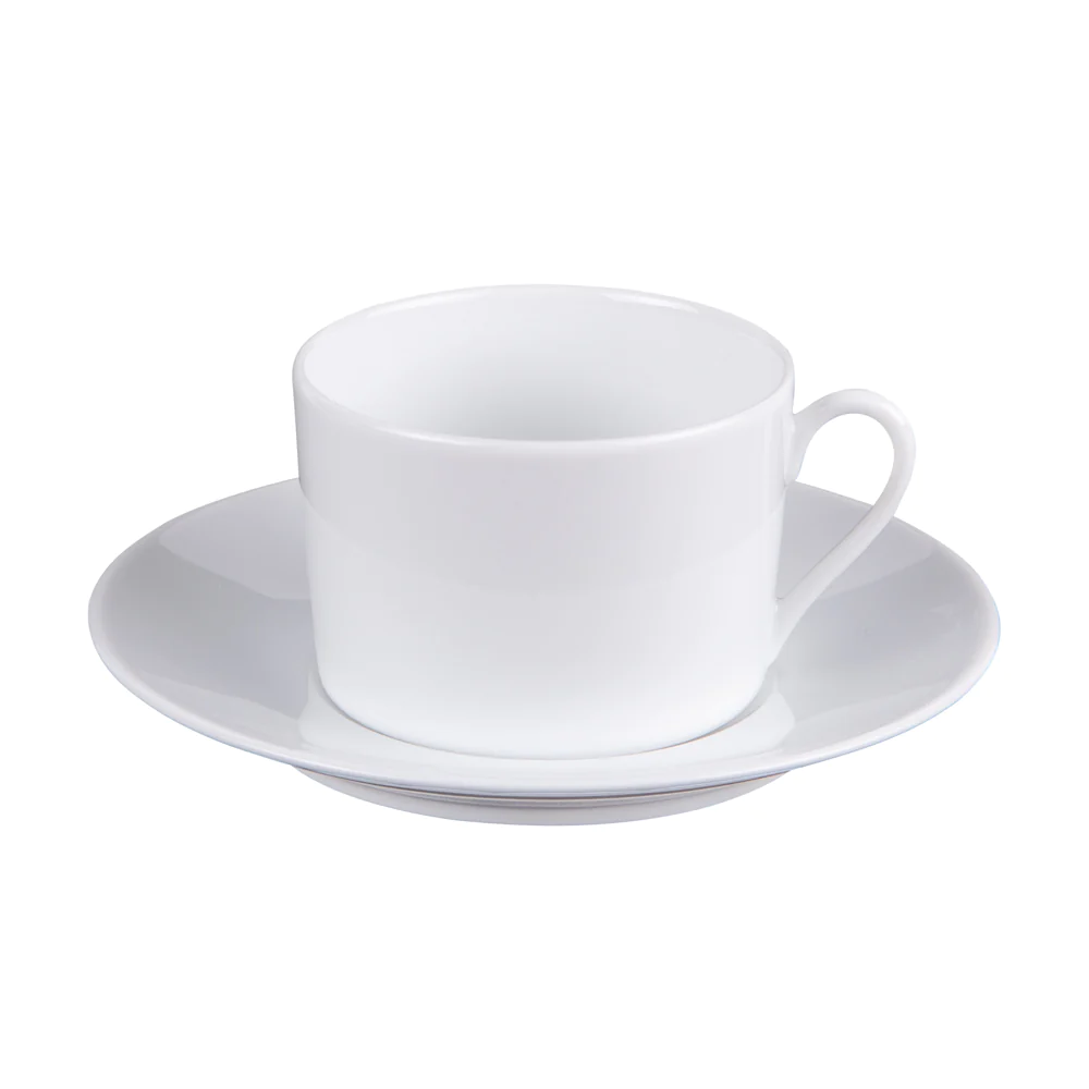 Ensemble café Savoie en porcelaine blanche (lot de 2) Table passion
