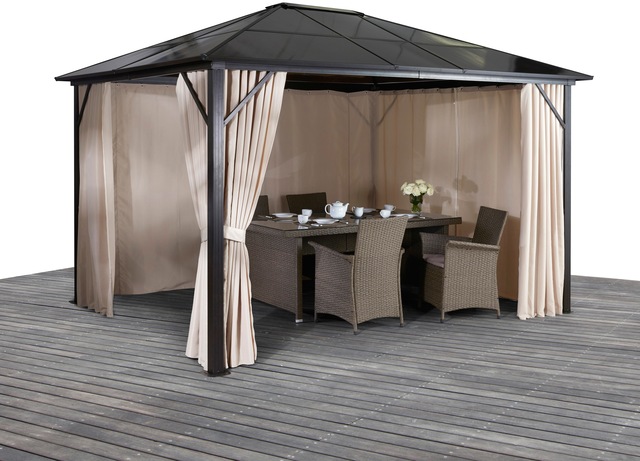 KONIFERA Pavillon »Aruba« BxT: 3x4m für 6-8 Personen, robustes Aluminiumgestell + PC Dach