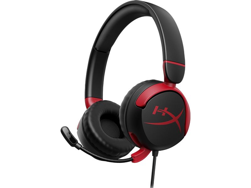HyperX Headset Cloud Mini Rot/Schwarz Komfortables Kinder-Gaming-Headset für PC und Spielkonsolen