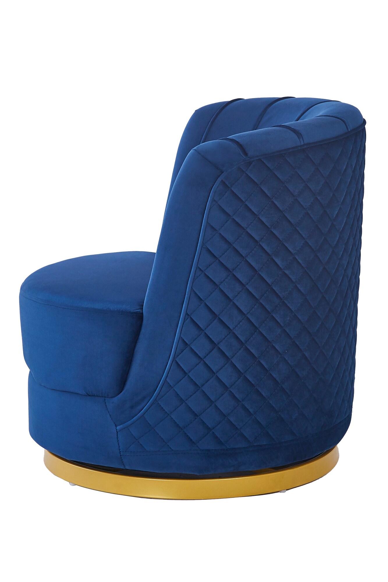 Drehsessel Samt Dunkelblau Relaxsessel Polstersessel Ohrensessel Loungesessel
