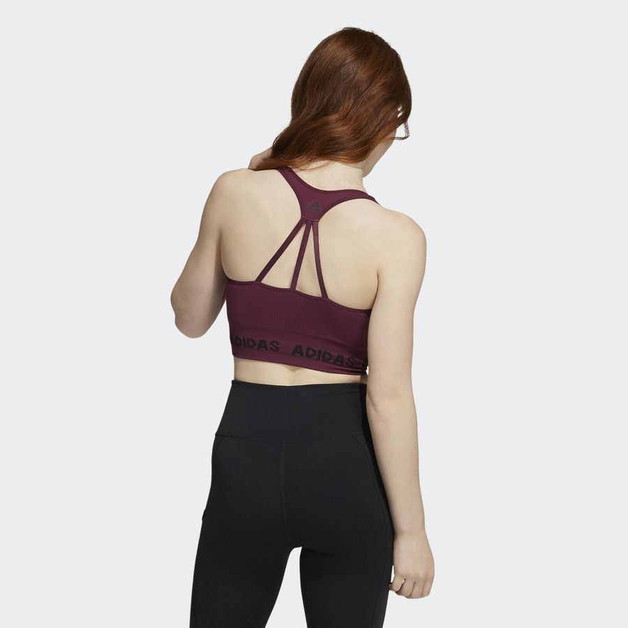 adidas Brassière Aeroknit - Rouge Femme