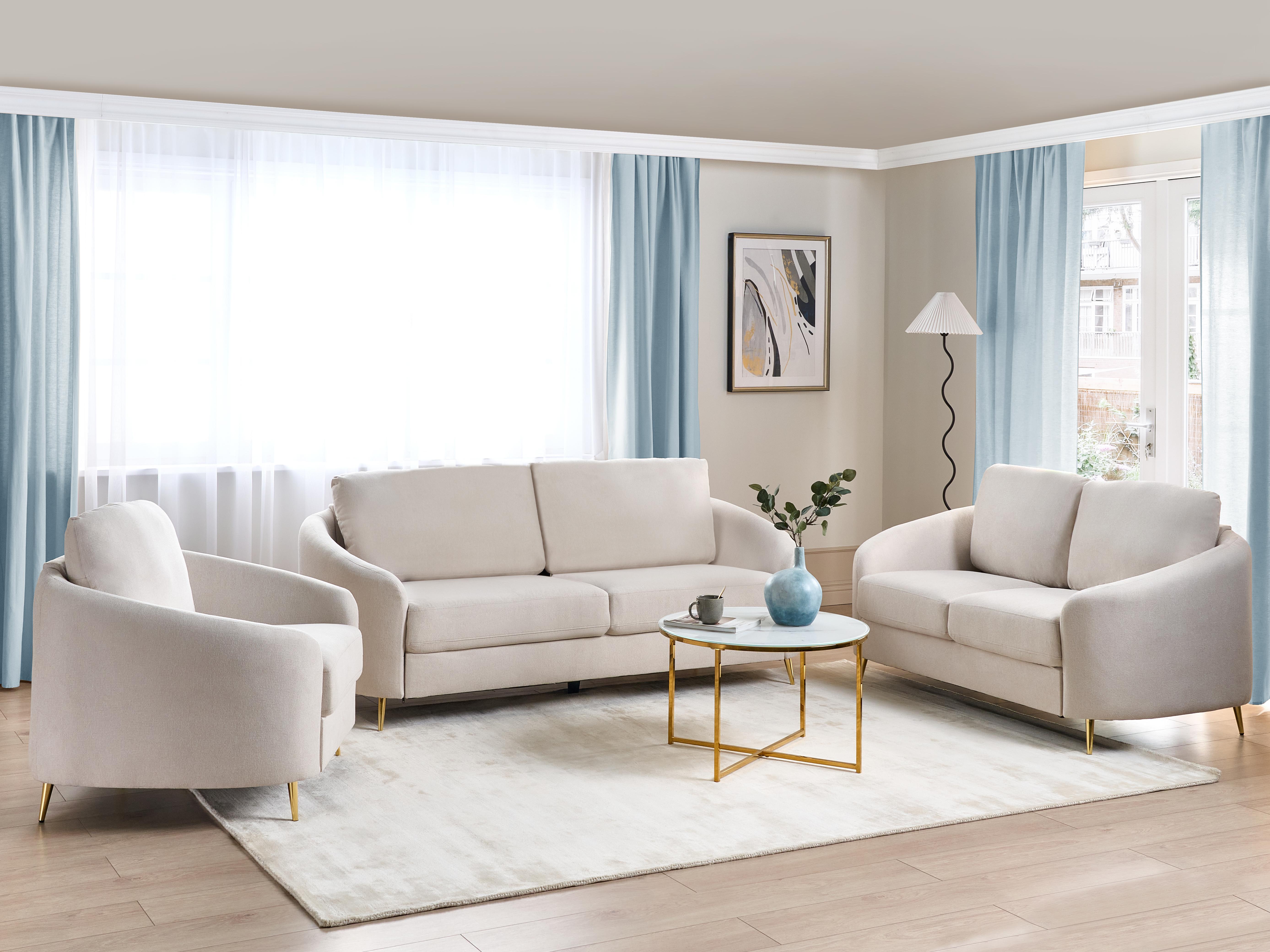 Bank 3-zits TROSA Stof Beige