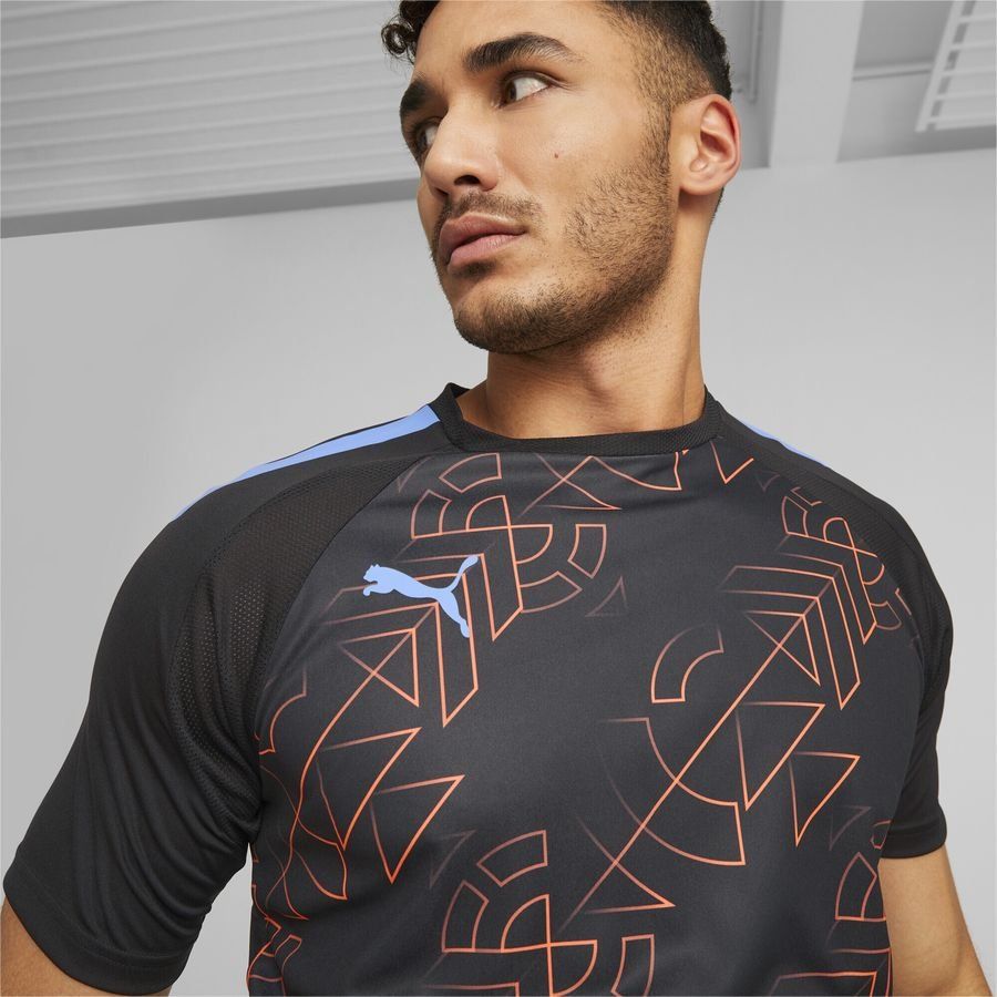 PUMA T-shirt d'Entraînement teamLIGA Graphic - Noir/Orange/Bleu