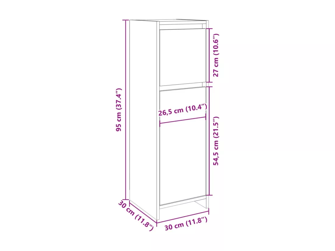 Armoire de salle de bain Chêne sonoma 30x30x95 cm Aggloméré