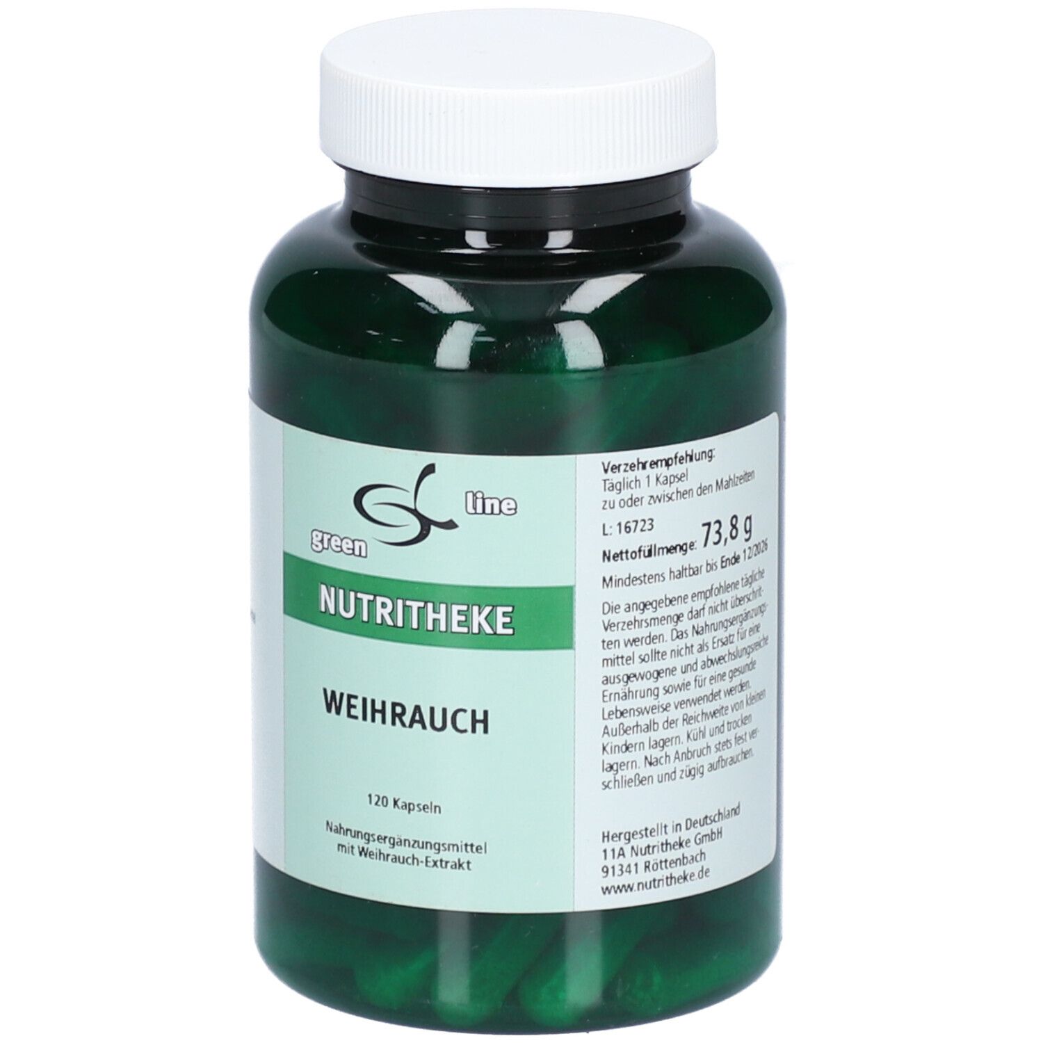 green line NUTRITHEKE Weihrauch Kapseln