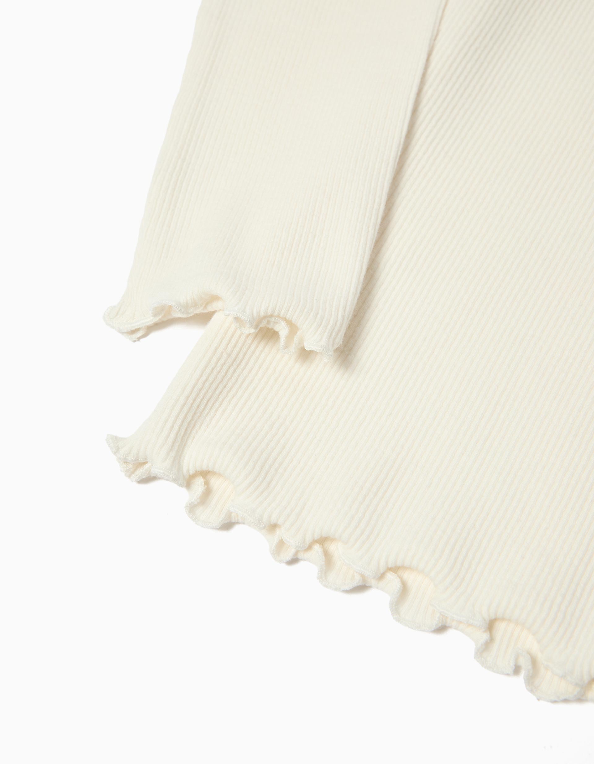 Camisola com Gola Alta, Menina, Branco