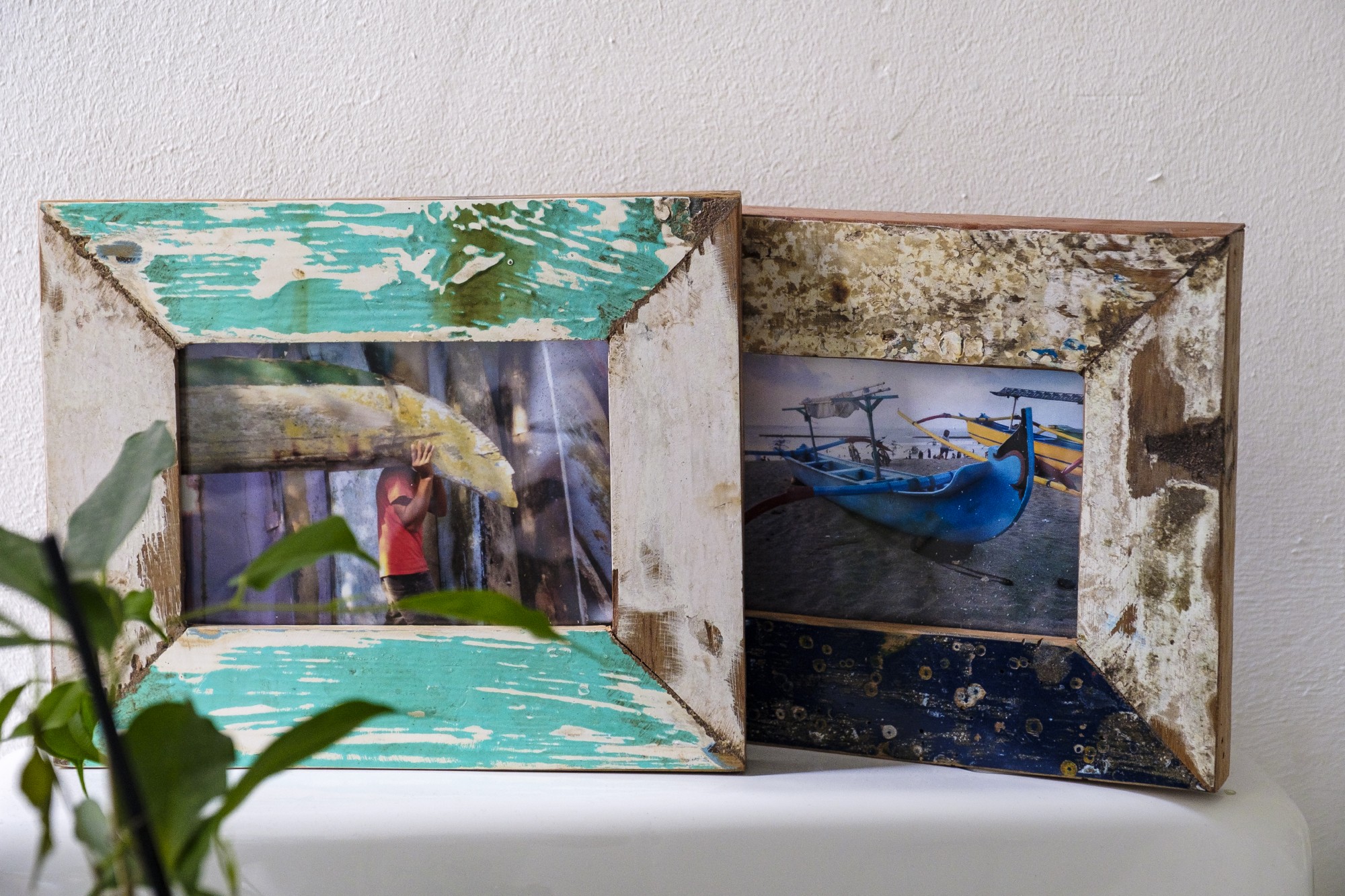 Fotorahmen aus Bootsholz, receyceltes Holz, B 25 cm, H 20 cm von fischer's lagerhaus