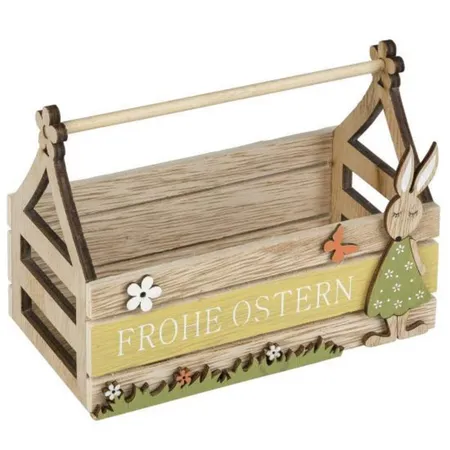 Idena Osterkiste mit Hase, aus Holz, 15 x 8 x 11 cm