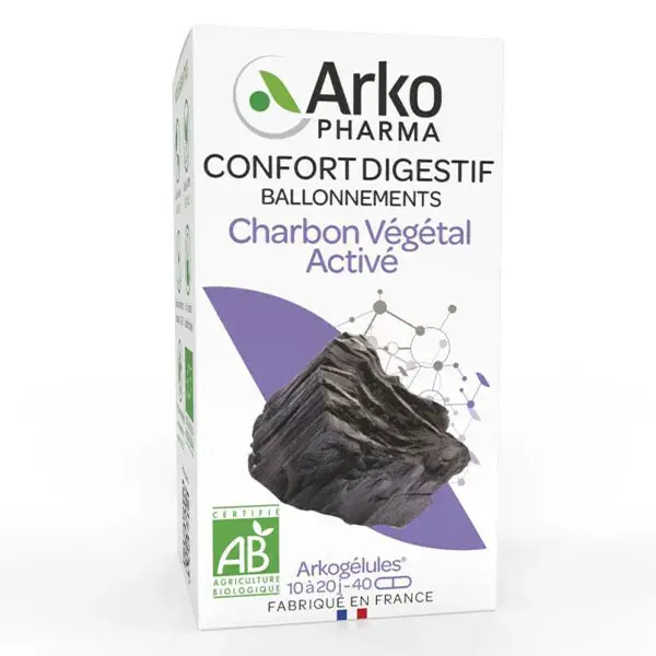 Arkopharma Arkogélules Carvão Ativado Orgânico 40 cápsulas