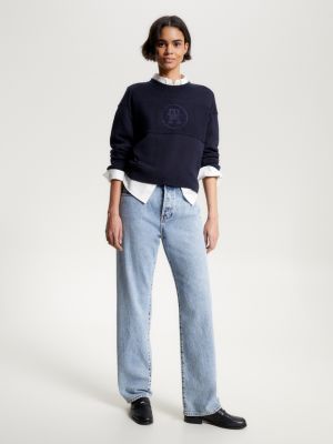 Suéter Relaxed Fit com Estampa Monograma TH