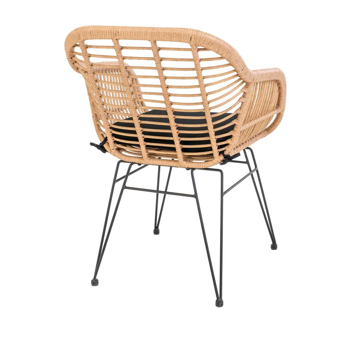 Rotan tuinstoel Madelein - met zitkussen Naturel