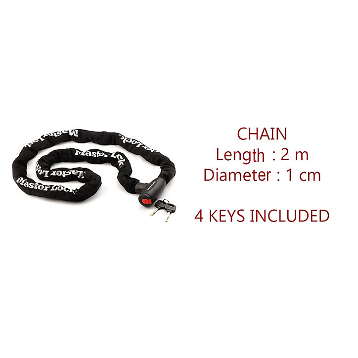 Chaîne antivol Master Lock 8292EURDPS Noir 200 cm