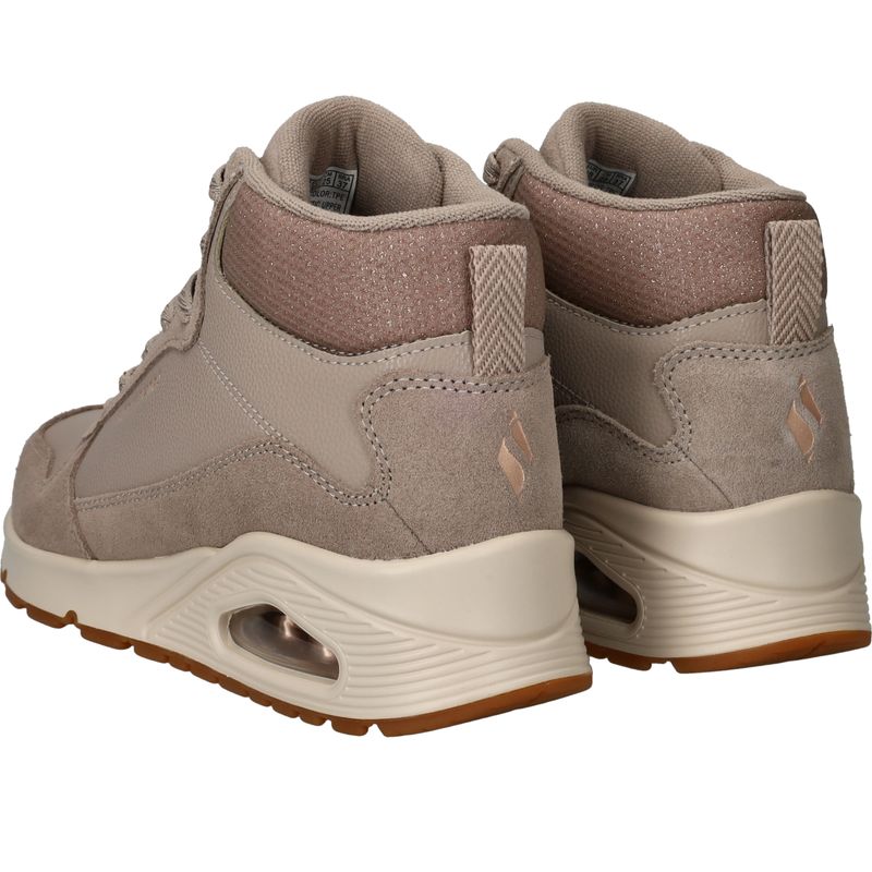 Skechers Uno Veterschoenen Beige Dames