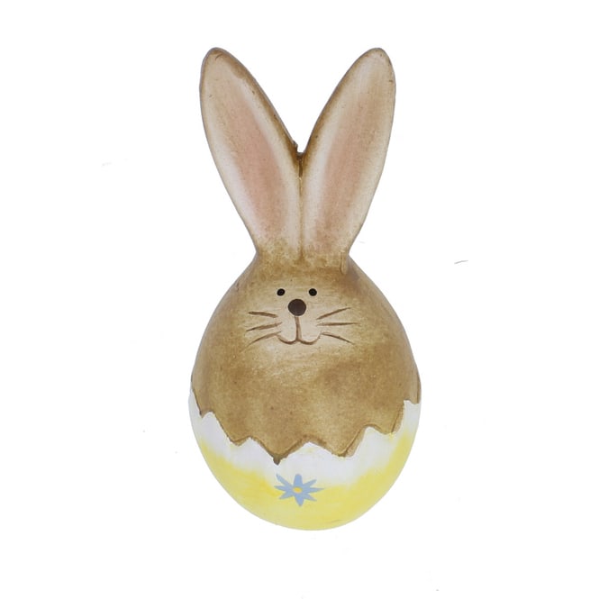 Hase auf Ei - aus Keramik - ca. 7,5 x 7,5 x 16 cm