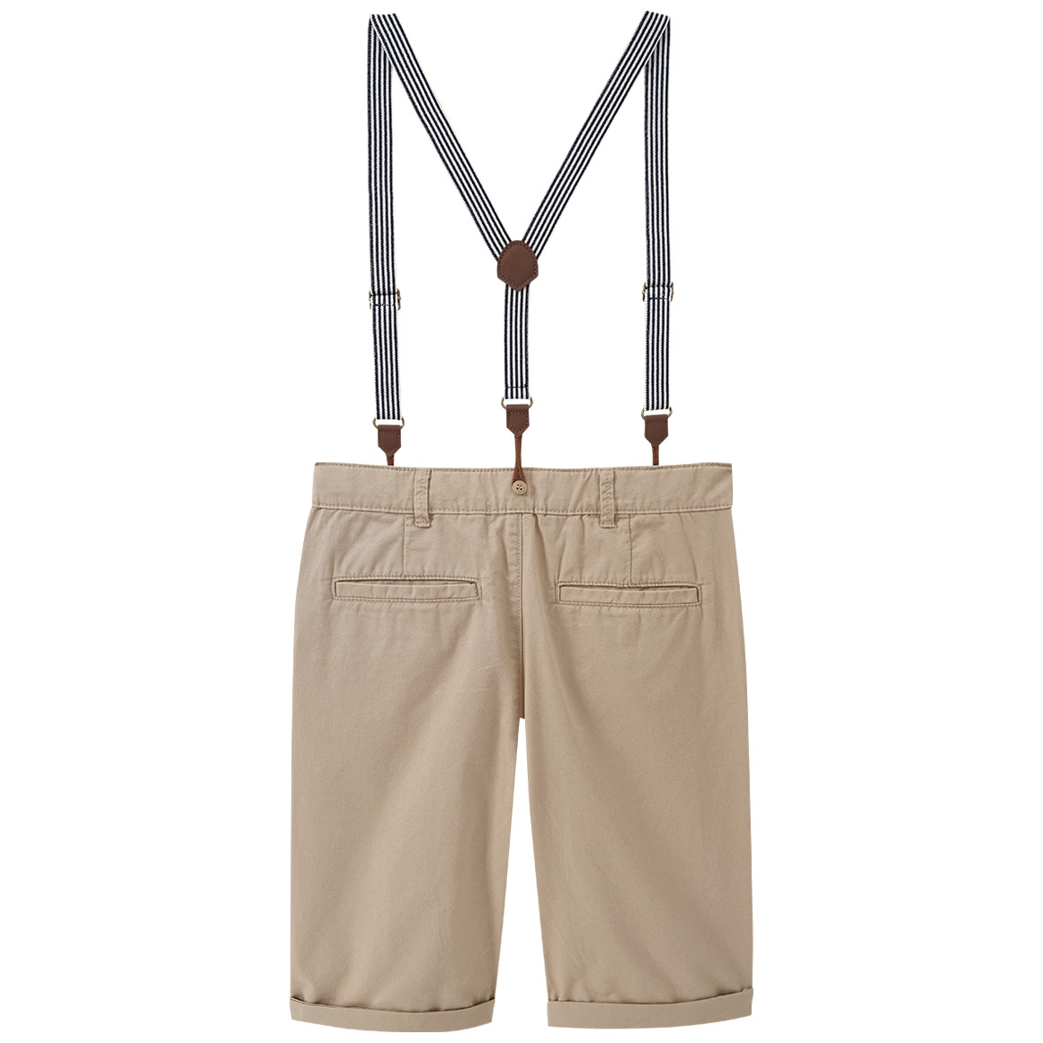 Yigga Jungen Chinoshorts mit Hosenträgern beige