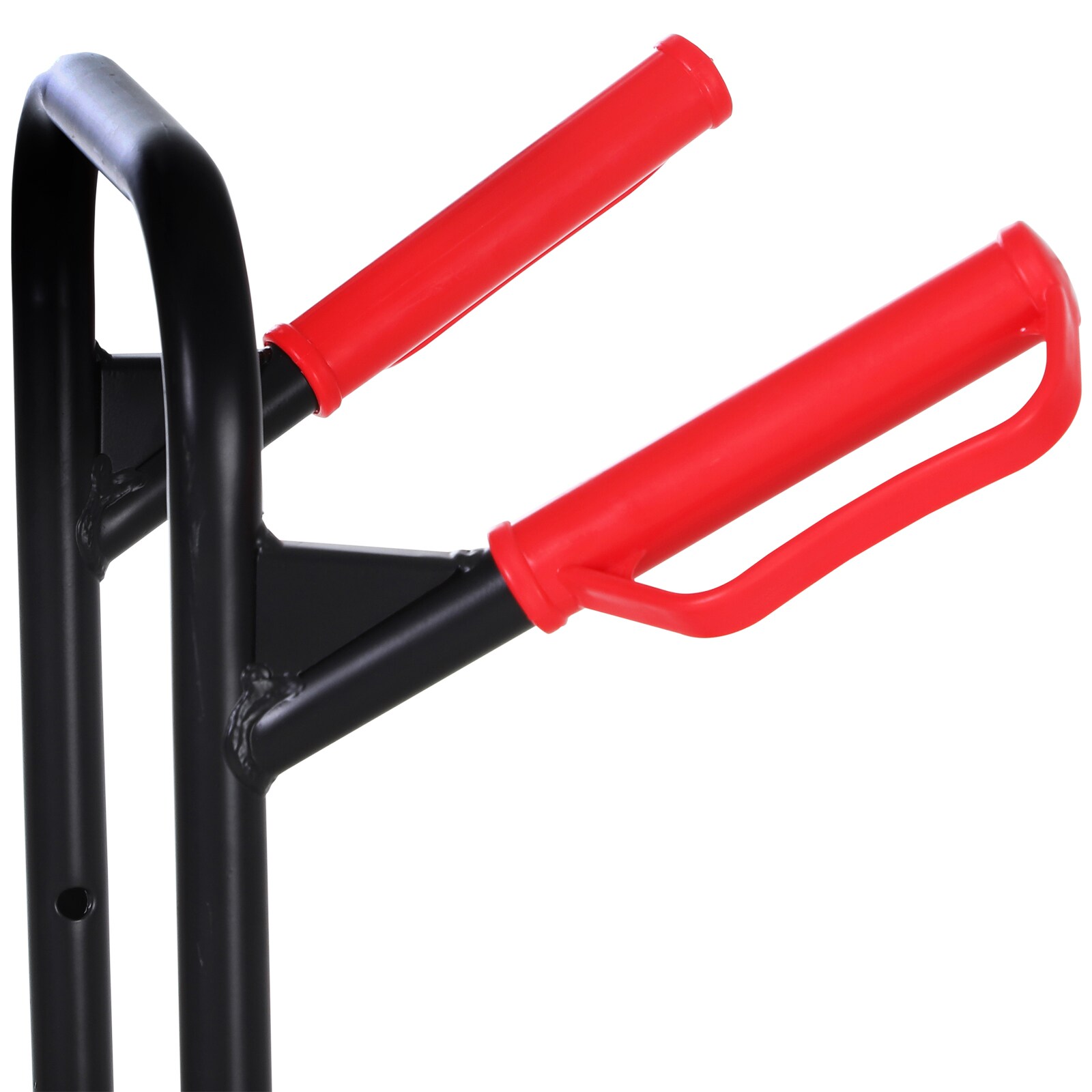 DURHAND Treppensteiger höhenverstellbar schwarz, rot 45 x 60 x 109 cm (BxTxH)
