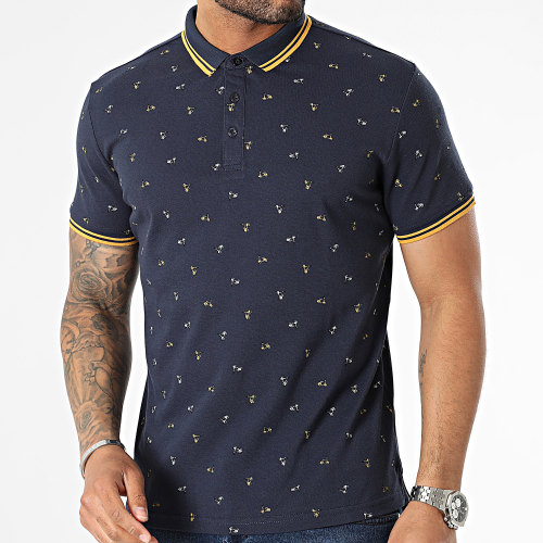Polo Manches Courtes Bleu Marine