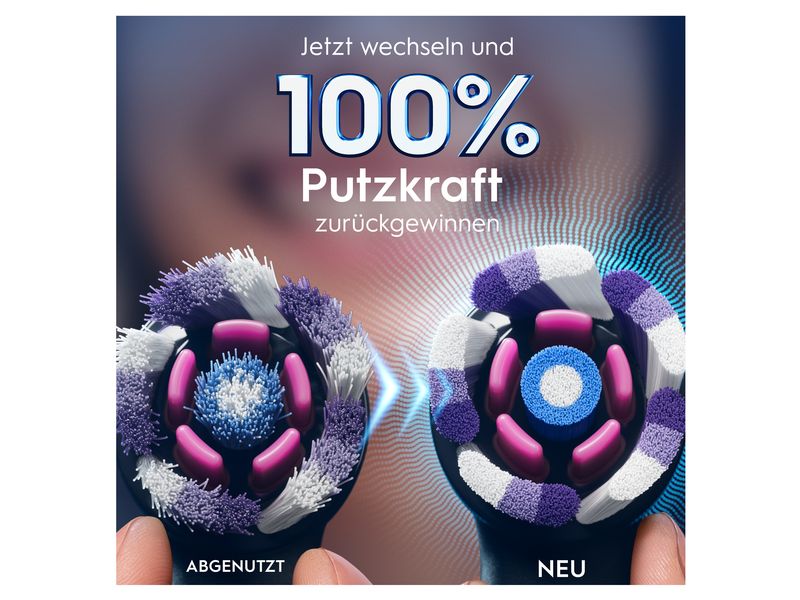 Oral-B Zahnbürstenkopf iO Radiant White Black 4 Stück Ersatzbürsten