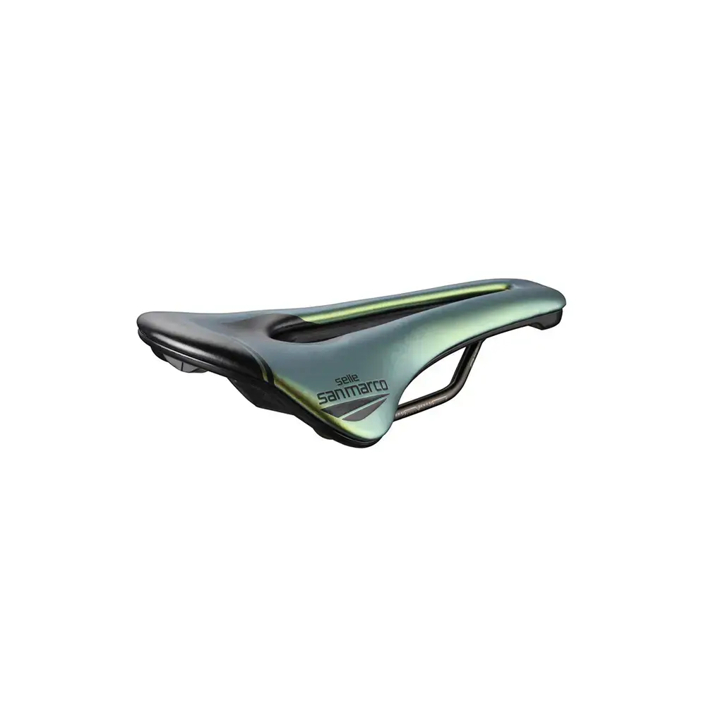San Marco Shortfit 2.0 Open-Fit Racing Narrow Iridescent Gold Zadel