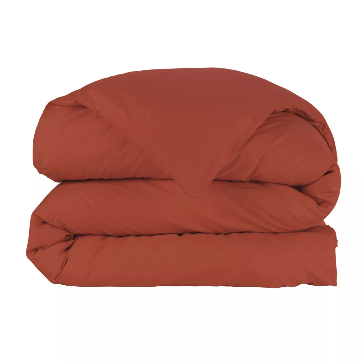 Housse de couette percale de coton (200 x 200 cm) Cali Terracotta