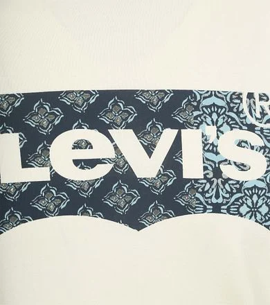 Levi's T-Shirt Graphic Logo Bandana Beige 22491-1811 kopen