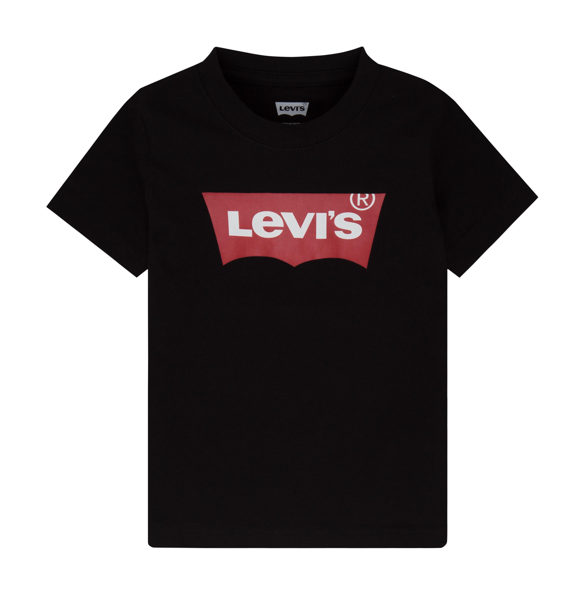 Tee-shirt col rond droit en coton | Noir
