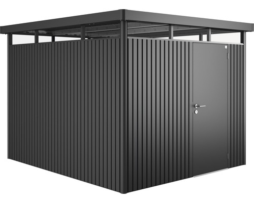 Biohort HighLine H5 tuinhuis met standaard deur, 275 x 315 cm, donkergrijs metallic
