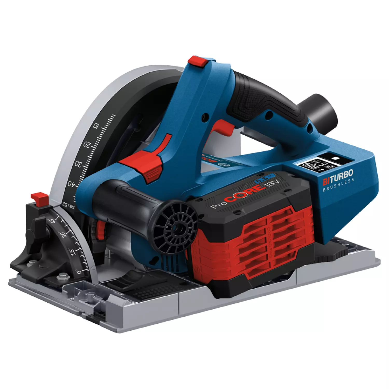 Bosch GKT 18V-52 GC 18V Li-Ion accu invalcirkelzaagmachine set (2x 5,5Ah) incl. geleiderail in L-Boxx - 140mm - koolborstelloos