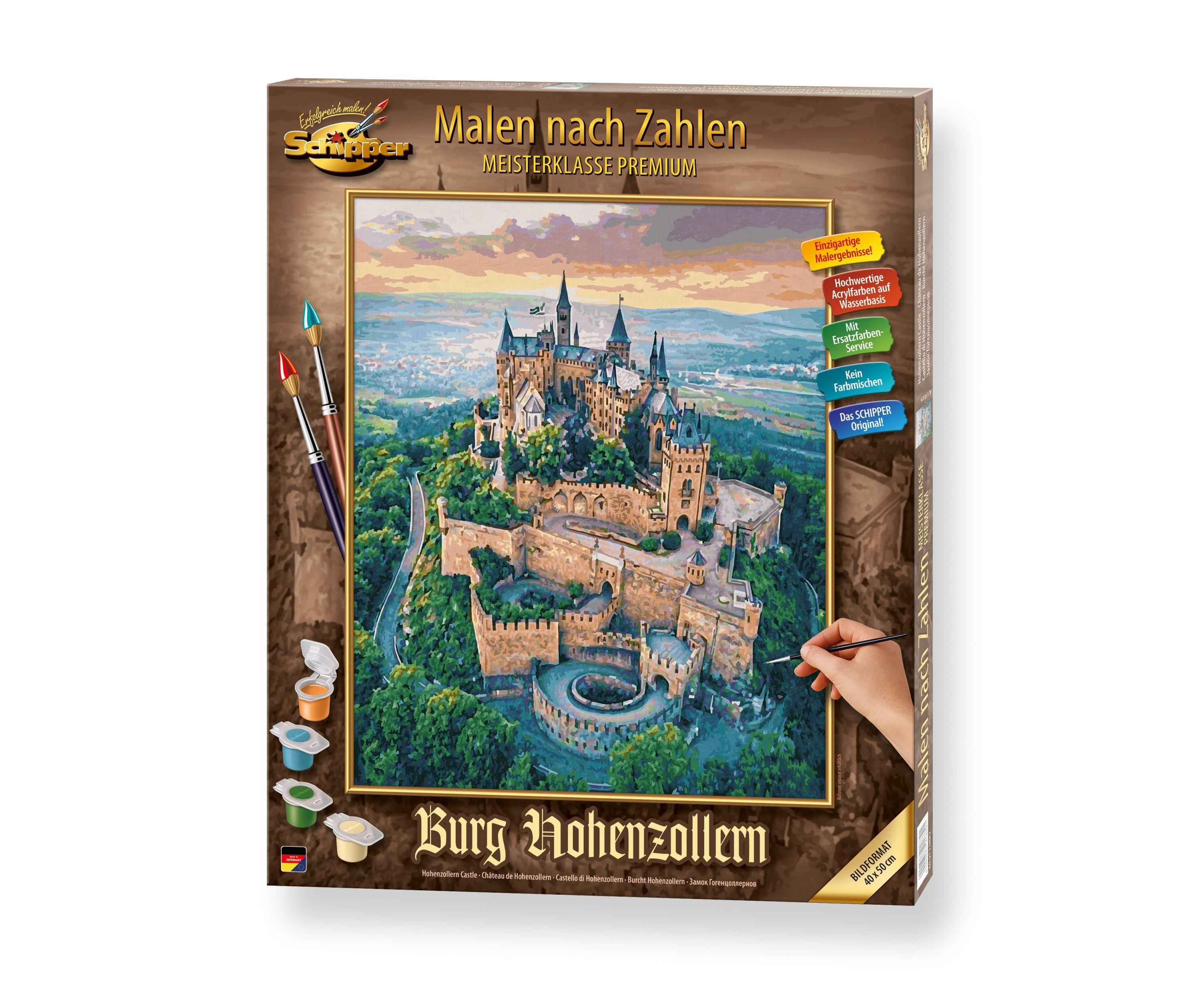 Meisterklasse Premium, Malen nach Zahlen (Mal-Sets) - Malen nach Zahlen - Burg Hohenzollern