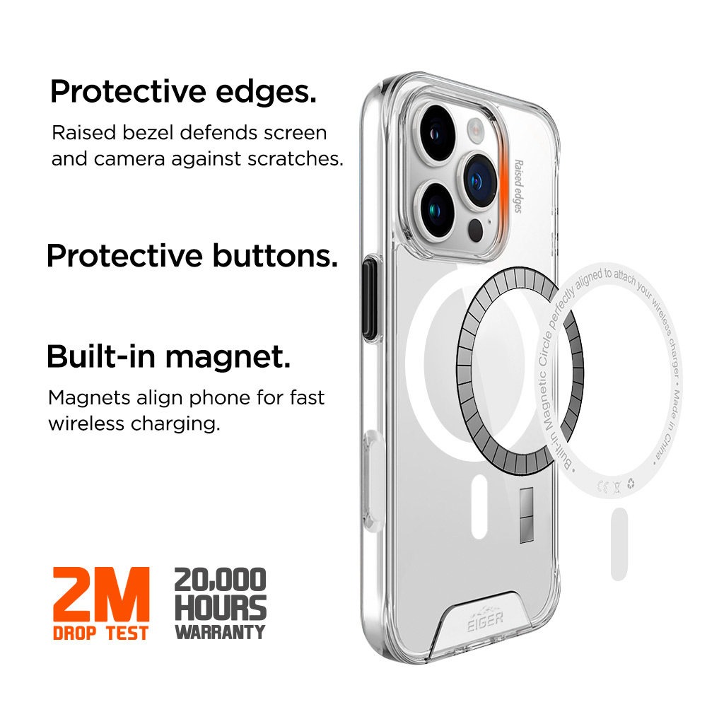 iPhone 16 Pro MagSafe Glacier Case Hybrid Schutzhülle (EGCA00637) - Transparent