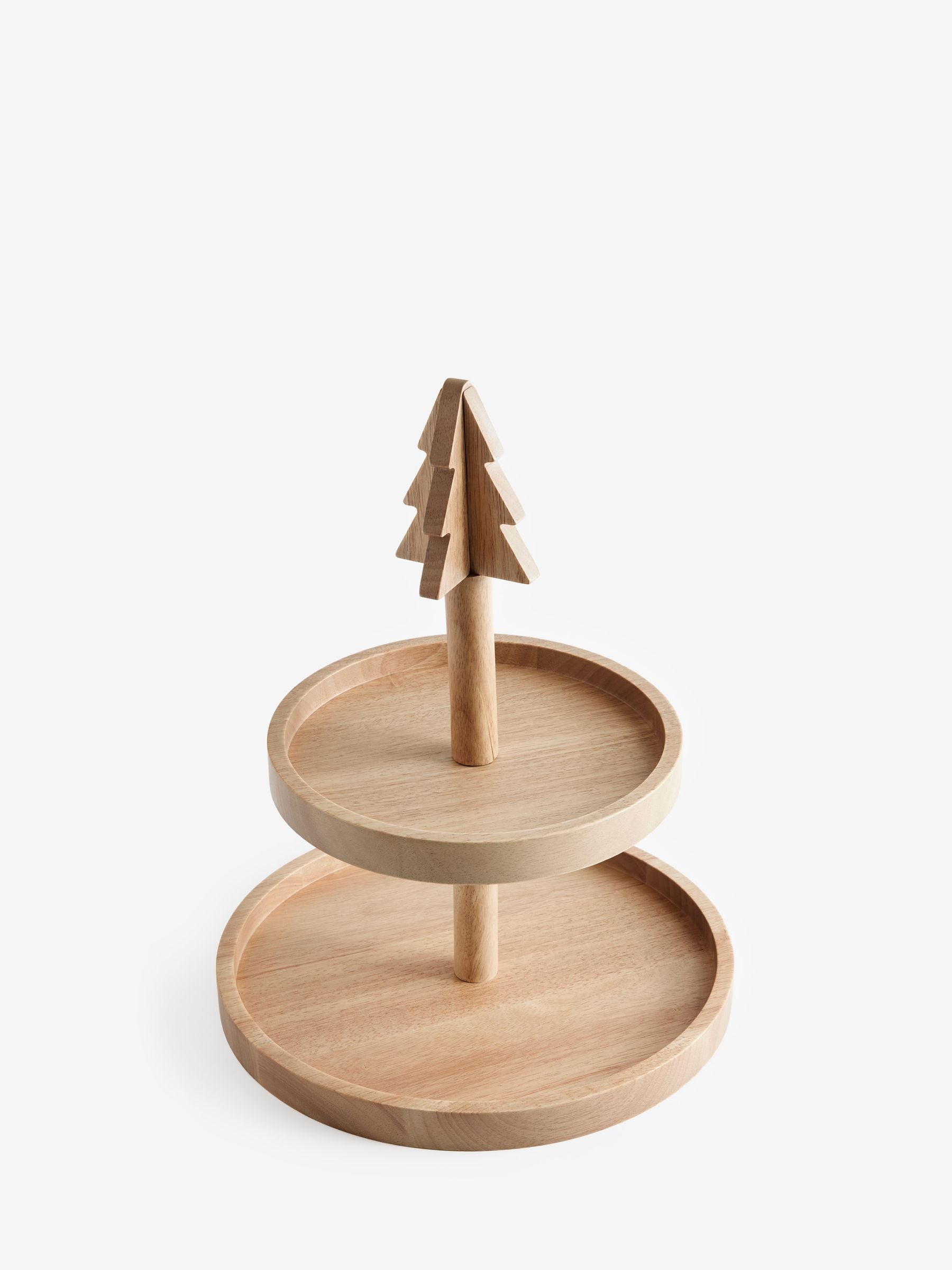Kerstmis boom Taartplateau met twee niveaus