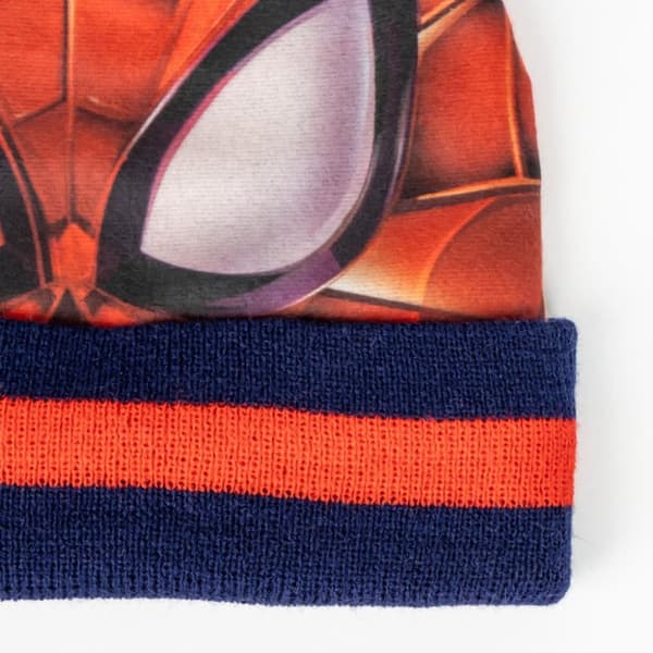 Spider-Man Röd Barnmössa med Vantar Set