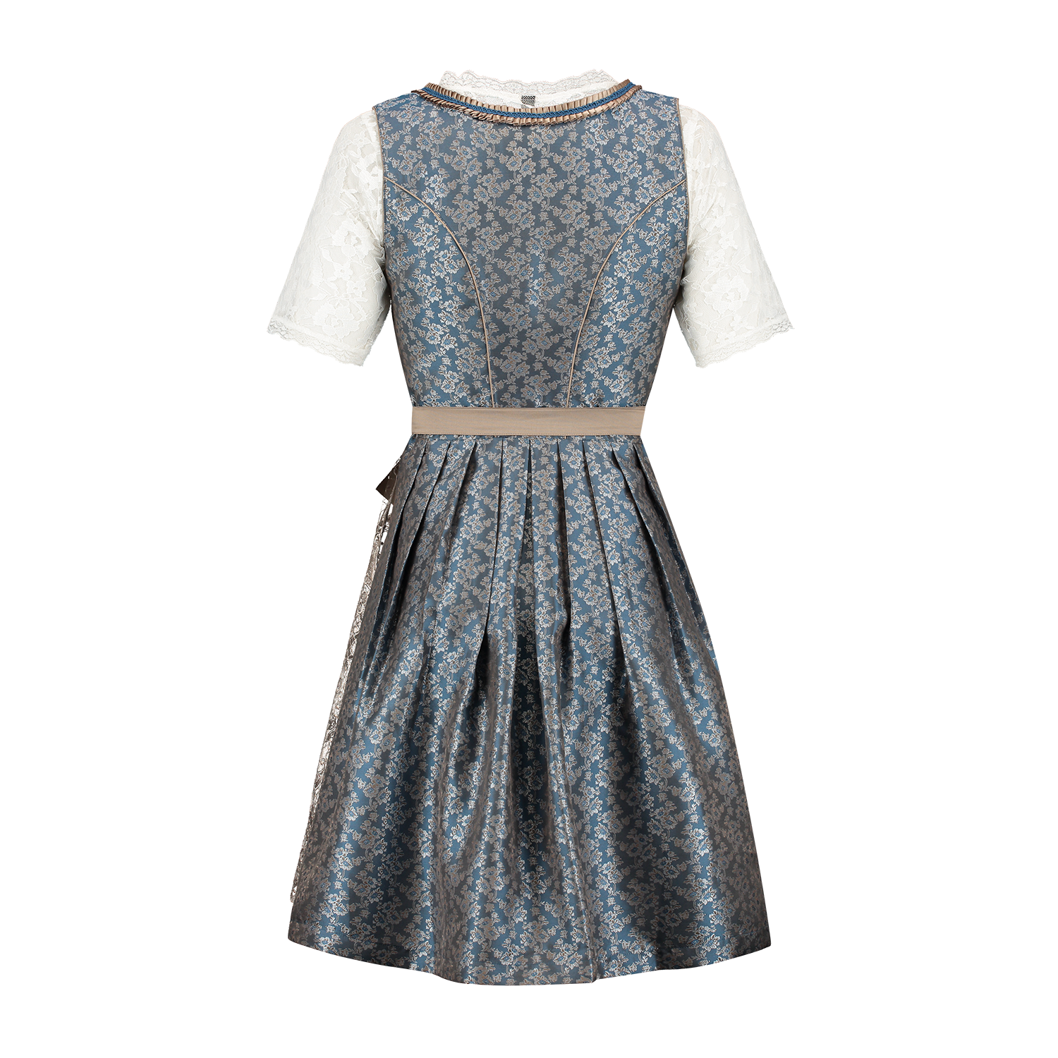 Wit Blauwe Dirndl Jurk Oktoberfest Roze Dames