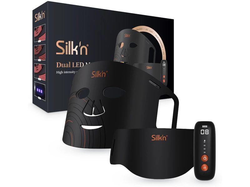 Silk'n Antiaging-Gerät LED Dual Mask für Gesicht und Hals Zwei LED-Masken zur Abdeckung von Gesicht und Hals
