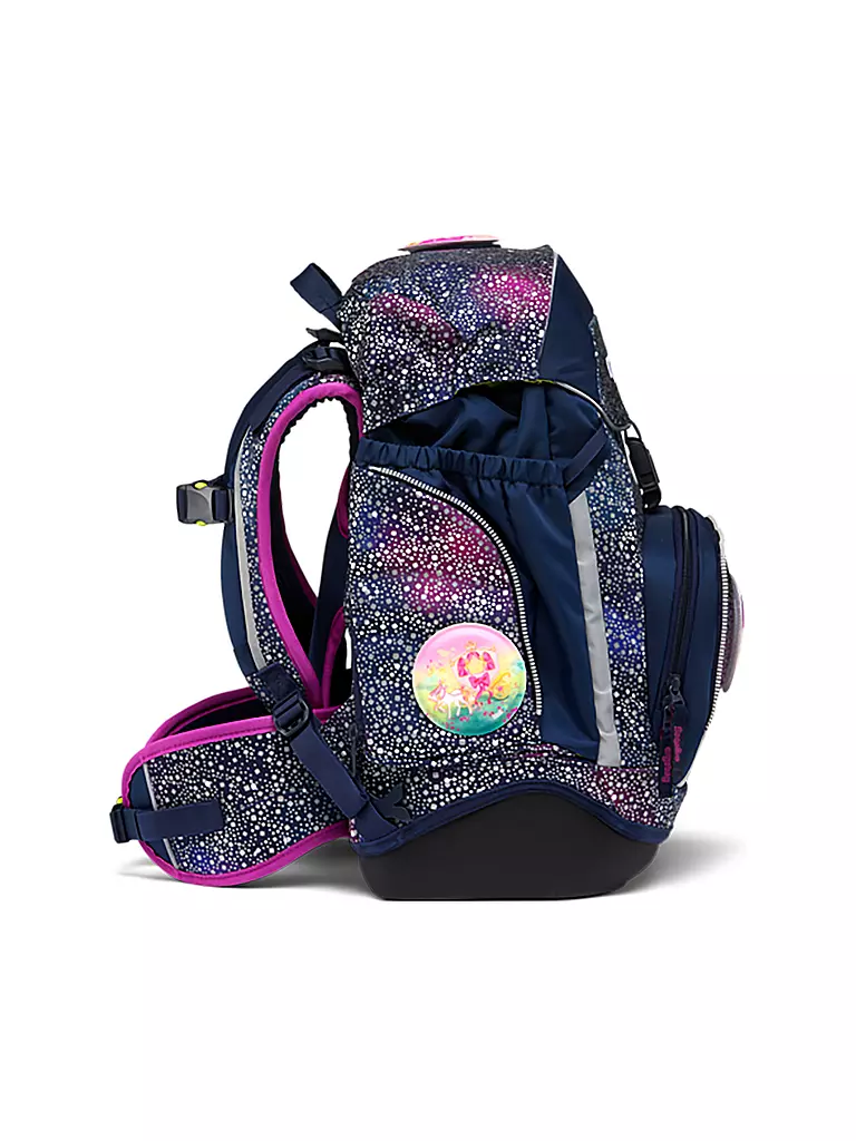 ERGOBAG Schultaschen Set 6tlg PACK Reflex Glow - Bärlaxy lila
