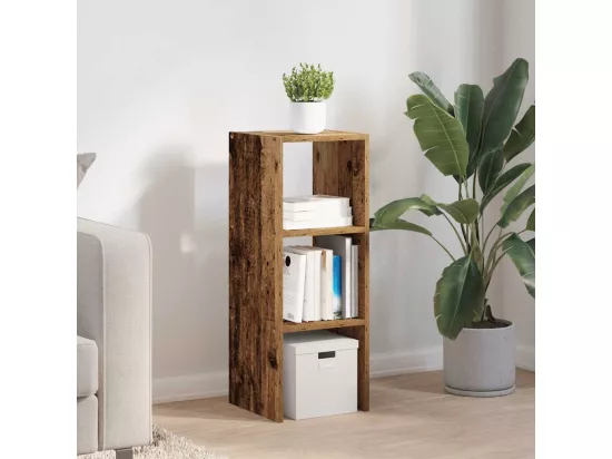 Bibliothèque empilable vieux bois 30x30x80 cm bois d'ingénierie