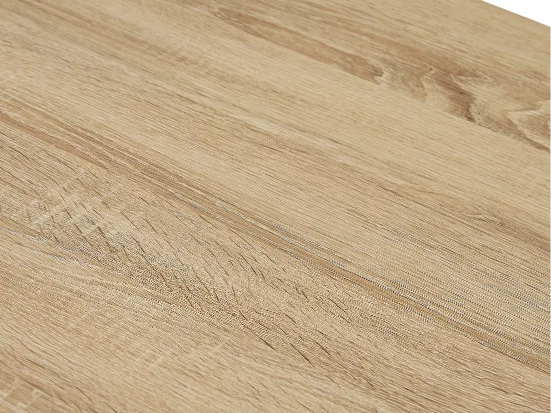 Table basse avec plateau pivotant - MDF - Naturel et blanc - VITALY