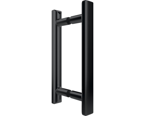 Douchedeur met zijpaneel en draaideur SCHULTE TouraPlus ExpressPlus 80 x 80 cm, zwart profiel, helder glas, vuilafstotende glascoating, deurscharnier rechts