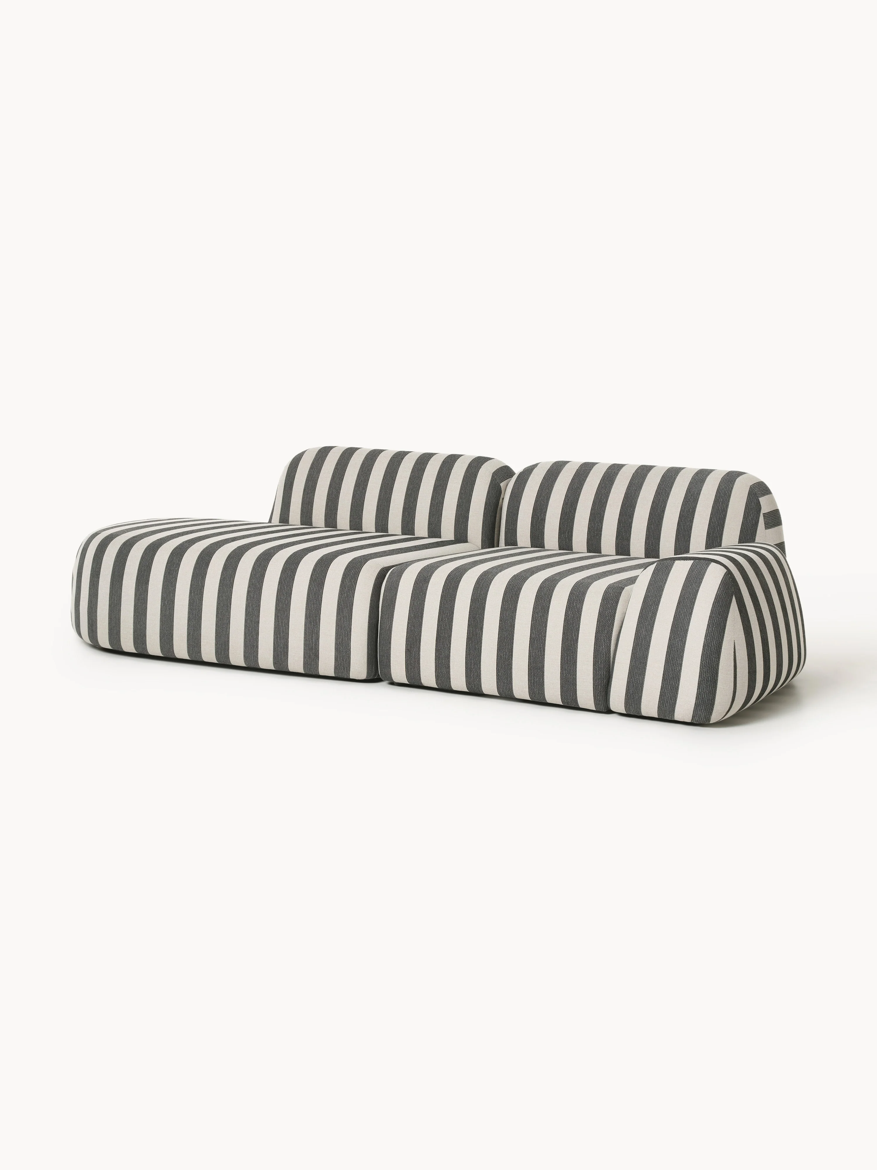Gestreepte chaise longue-module Wolke