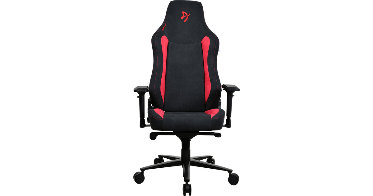 ArozziVernazza Supersoft Fabric - Black/Red gamestoel  (Zwart/rood)